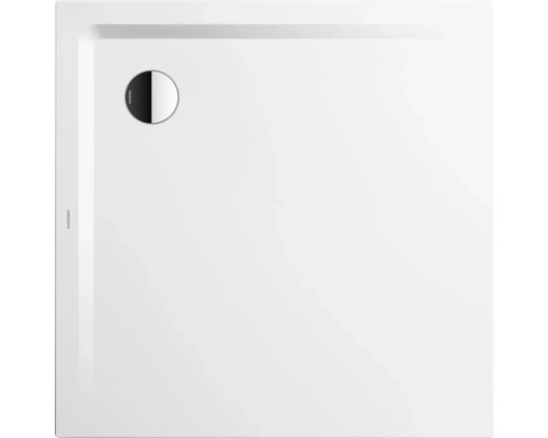 Quadratische Duschwanne aus Stahl-Emaille mit Ablaufgarnitur