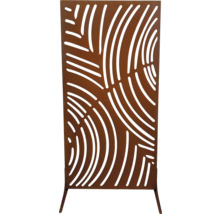 Dekorativer Sichtschutz mit modernem, abstrakten Design für den Außenbereich.