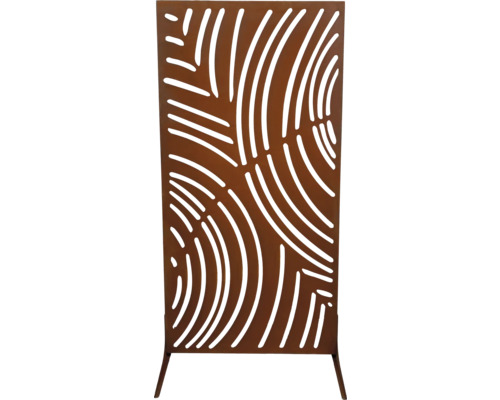 Dekorativer Sichtschutz mit modernem, abstrakten Design für den Außenbereich.