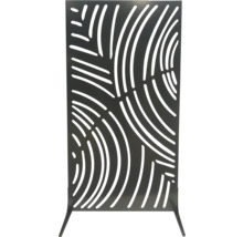 Dekorative Sichtschutzwand aus Metall mit abstraktem Muster