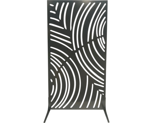 Dekorative Sichtschutzwand aus Metall mit abstraktem Muster