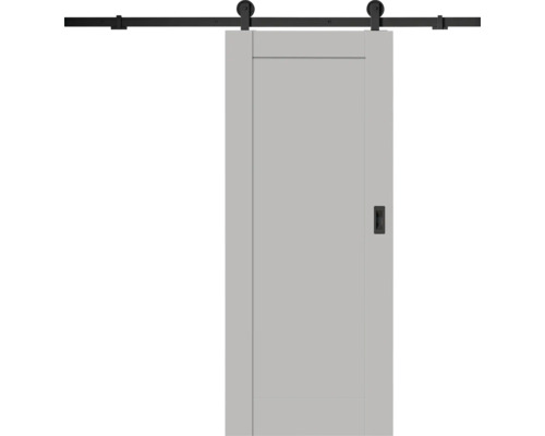 Pertura Schiebetürblatt VINDA Uni Grau 985x1985 mm Links/Rechts inkl. Griff schwarz Schiebetür mit Beschlag zur Wandmontage