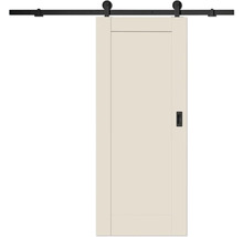 Schiebetür mit schwarzer Laufschiene