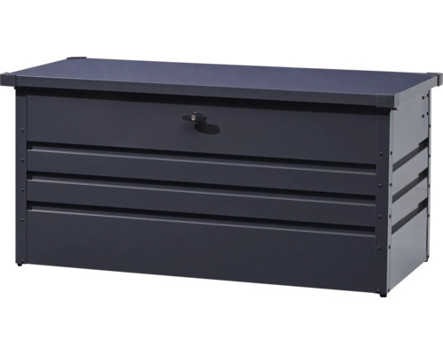 Aufbewahrungsbox, Auflagenbox floraworld Light 400 l inkl. Druckfedern abschließbar 132 x 62 x 62 cm anthrazit Aufbewahrungsbox aus Metall mit Schloss