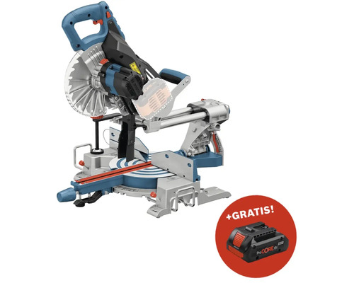 Akku-Kapp- und Gehrungssäge Paneelsäge BITURBO Bosch Professional GCM 18V-216 + GRATIS Zugabeartikel Akkupack Bosch Professional ProCORE18V 4.0Ah Gehrungssäge mit kostenlosem Akku