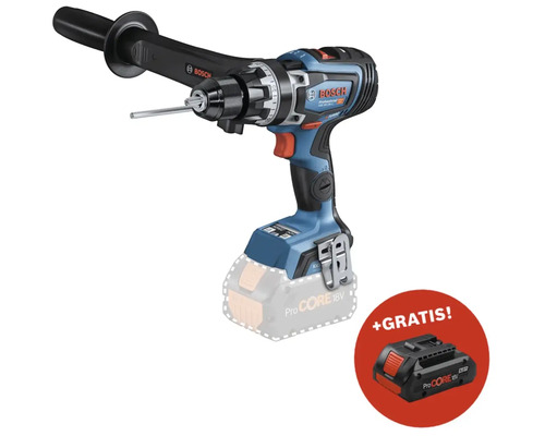 Akku-Bohrschrauber Bosch Professional GSR 18V-110 C + GRATIS Zugabeartikel Akkupack Bosch Professional ProCORE18V 4.0Ah Akku-Bohrschrauber mit Zusatzakku und Handgriff