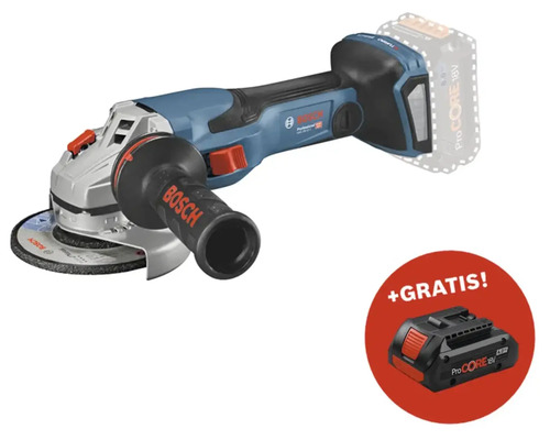 Akkubetriebener Winkelschleifer von Bosch mit einem zusätzlichen Akku gratis