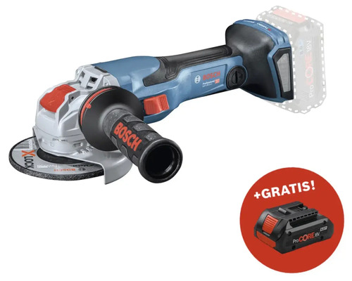 Akkubetriebener Winkelschleifer mit Zusatzakku von Bosch