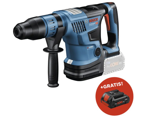 Akku-Bohrhammer Bosch Professional BITURBO mit SDS max GBH 18V-36 C + GRATIS Zugabeartikel Akkupack Bosch Professional ProCORE18V 4.0Ah Bosch Bohrhammer mit Akku und Zusatzakku