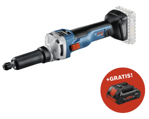 Akku-Geradschleifer Bosch Professional GGS 18V-10 SLC inkl. 2 x Schraubschlüssel 19 mm und L-BOXX 136 + GRATIS Zugabeartikel Akkupack Bosch Professional ProCORE18V 4.0Ah Bosch Professional Geradschleifer mit Akku und Gratis-Akku