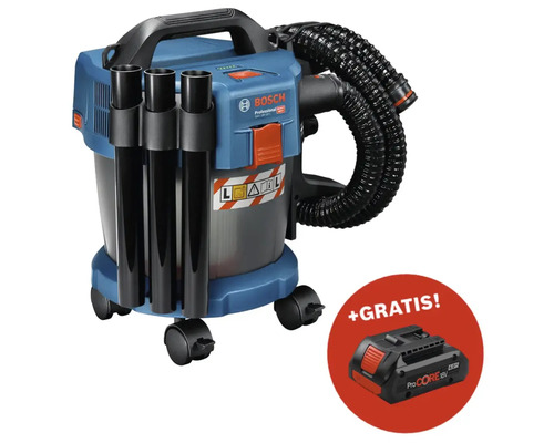 Bosch Professional Nass- und Trockensauger mit Zubehör und gratis Akku