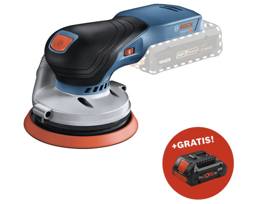 Akku-Exzenterschleifer Bosch Professional GEX 18V-125 + GRATIS Zugabeartikel Akkupack Bosch Professional ProCORE18V 4.0Ah Bosch Exzenterschleifer mit Akku und gratis Zusatzakku
