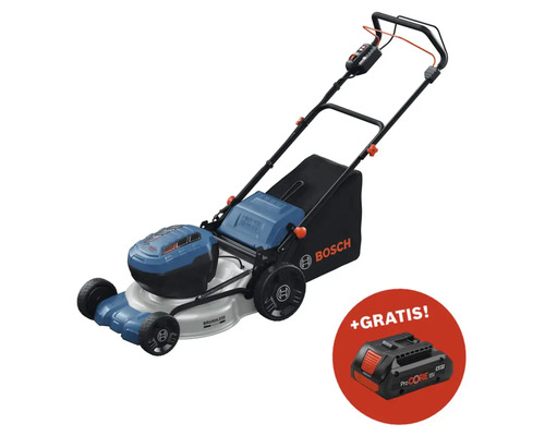 Akku Rasenmäher Bosch Professional BITURBO GRA 18V2-46 2x18 V + GRATIS Zugabeartikel Akkupack Bosch Professional ProCORE18V 4.0Ah Bosch Akku-Rasenmäher mit Gratis-Akku