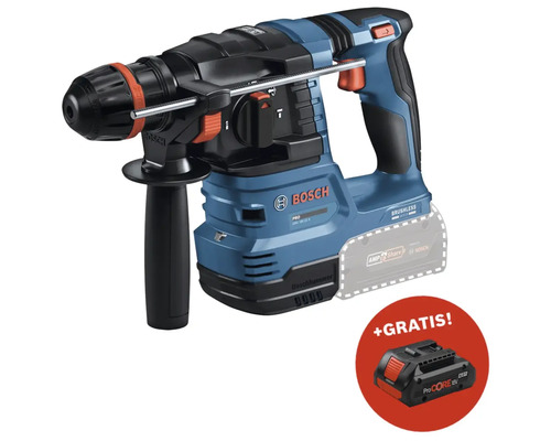 Akku-Bohrhammer Bosch Professional GBH 18V-22 + GRATIS Zugabeartikel Akkupack Bosch Professional ProCORE18V 4.0Ah Bosch Bohrhammer mit Zusatzakku