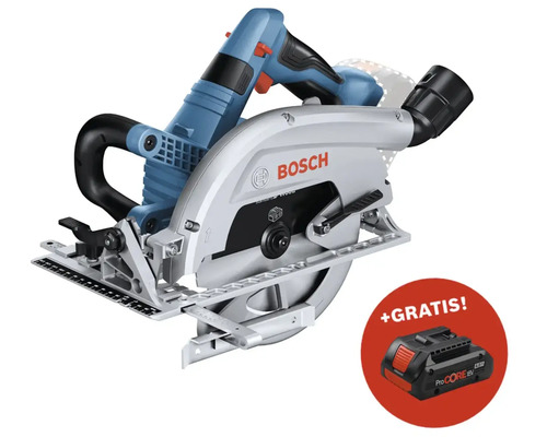 Akku-Handkreissäge Bosch Professional GKS 18V-70 L + GRATIS Zugabeartikel Akkupack Bosch Professional ProCORE18V 4.0Ah Bosch Logo Kreissäge mit kostenlosem Akku