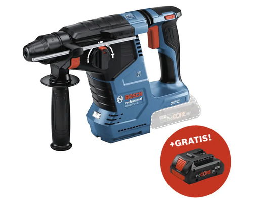 Akku-Bohrhammer Bosch Professional GBH 18V-24 C + GRATIS Zugabeartikel Akkupack Bosch Professional ProCORE18V 4.0Ah Bosch Professional GBH 18V-24 C Akku Bohrhammer mit Zusatzakku