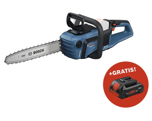 Akku-Kettensäge Bosch Professional GKE 18-40 + GRATIS Zugabeartikel Akkupack Bosch Professional ProCORE18V 4.0Ah Akku Kettensäge mit zusätzlichem Akku