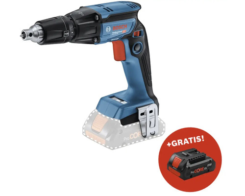 Akku-Trockenbauschrauber Bosch Professional GTB 18V-45 + GRATIS Zugabeartikel Akkupack Bosch Professional ProCORE18V 4.0Ah Bosch Trockenbauschrauber mit zusätzlichem Akku