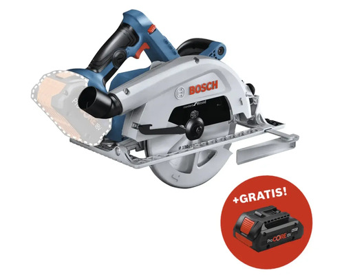 Akku-Handkreissäge Bosch Professional GKS 18V-68 C + GRATIS Zugabeartikel Akkupack Bosch Professional ProCORE18V 4.0Ah Bosch Kreissäge mit Gratis-Akku