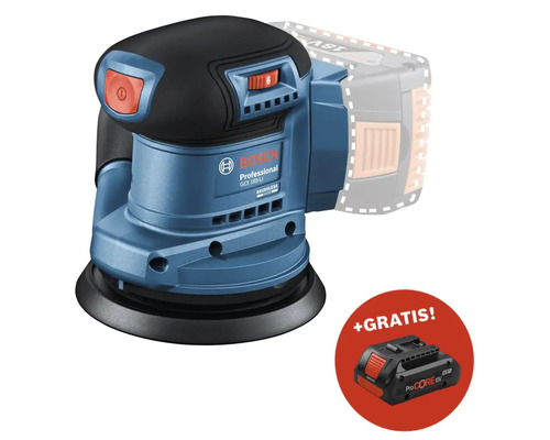 Bosch Professional GEX 185-LI Akku-Exzenterschleifer mit zusätzlichem Akku