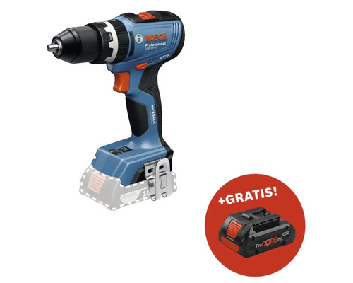 Akku-Schlagbohrschrauber Bosch Professional GSB 18V-65 + GRATIS Zugabeartikel Akkupack Bosch Professional ProCORE18V 4.0Ah Bosch Professional Akku-Schlagbohrschrauber mit zusätzlichem Akku
