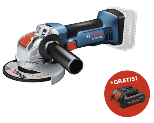 Bosch Professional Akku-Winkelschleifer mit X-Lock-System inklusive zusätzlichem Akku