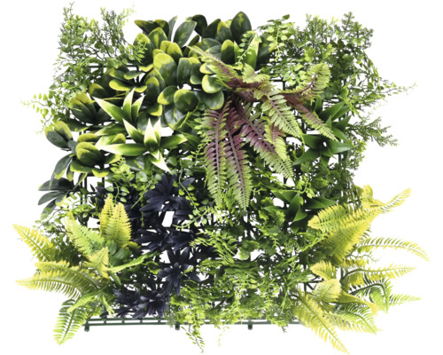 Künstliche Pflanzenwand Aurora fly 38 x 38 cm Künstliche Pflanzenwand mit verschiedenen Grünpflanzen