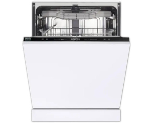 Weißer Geschirrspüler mit geöffneter Tür und sichtbarem Innenraum