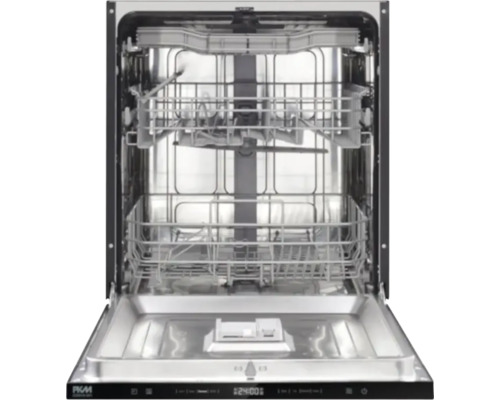 Innenansicht eines Geschirrspülers mit Ober- und Unterkorb