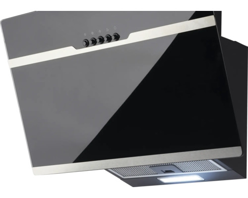 Dunstabzugshaube mit Bedienfeld und Beleuchtung