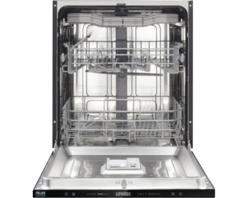 Offener Geschirrspüler mit Geschirrkörben