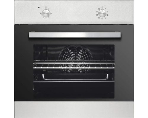 Einbaubackofen mit Temperaturregler, Funktionsregler, Griff und Garraum mit Grill