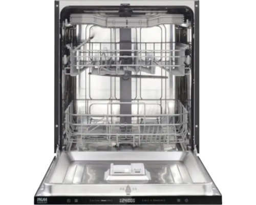 Innenansicht eines Geschirrspülers mit Regalen