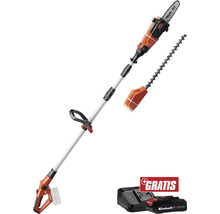 Einhell Hochentaster mit Heckenscherenaufsatz und Akku-Ladegerät im Set