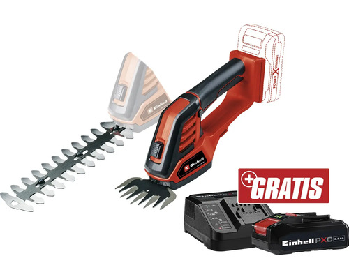Akku Grasschere/Strauchschere Einhell Power-x-Change GE-CG18/100 Li + GRATIS Akku 18 V 3,0 Ah Einhell Akku-Gras- und Strauchschere mit Akku und Ladegerät inklusive