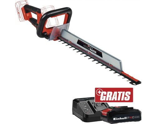 Akku Heckenschere EINHELL Power X-Change GC-CH 36/61 Li + GRATIS Akku 18 V 3,0 Ah Einhell Akku-Heckenschere mit Ladegerät und Akku