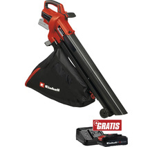 Einhell Laubstaubsauger mit Fangsack, Akku und Ladegerät