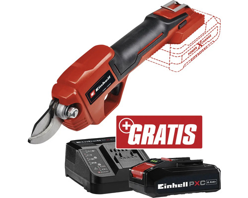 Akku Astschere Einhell Power X-Change GE-LS 18 Li + GRATIS Akku 18 V 3,0 Ah Einhell Akku-Rebschere mit Ladegerät und Akku