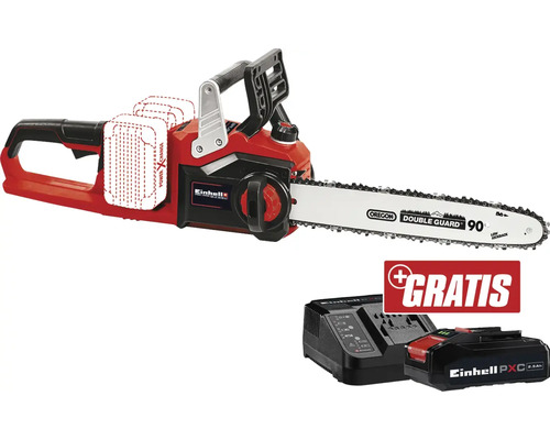 Akku-Kettensäge Einhell Power-X-Change GP-LC 36/35 Li + GRATIS Zugabeartikel PXC Starter-Kit 18V 2,5 Ah Akkubetriebene Kettensäge mit Ladegerät und Akku von Einhell