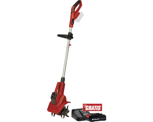 Akku Bodenhacke EINHELL Power-X-Change GE-CR 18/20 Li E + GRATIS Zugabeartikel PXC Starter-Kit 18V 2,5 Ah Einhell Akku-Gartenfräse mit Akku und Ladegerät