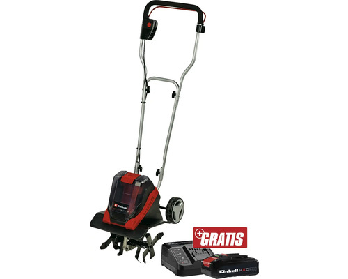 Akku Bodenhacke EINHELL Power-X-Change GE-CR 30 Li + GRATIS Zugabeartikel PXC Starter-Kit 18V 2,5 Ah Einhell Akku-Gartenfräse mit Akku und Ladegerät