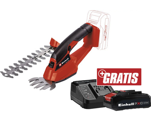 Akku Grasschere/Strauchschere Einhell Power-x-Change GC-CG 18 Li + GRATIS Akku 18 V 3,0 Ah Einhell Akku Gras- und Strauchschere mit Akku und Ladegerät