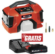 Einhell Pressito 18 Volt Akku-Kompressor mit Akku, Ladegerät und Adaptern