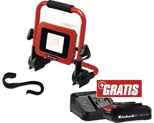 Akku-Lampe Baustrahler Einhell Power X-Change TC-CL 18/1800 Li + GRATIS Akku 18 V 3,0 Ah Einhell Akku-Strahler mit Akku und Ladegerät