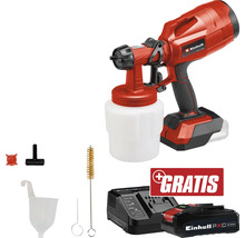 Einhell Akku-Farbsprühsystem mit Zubehör und Gratis-Akku plus Ladegerät