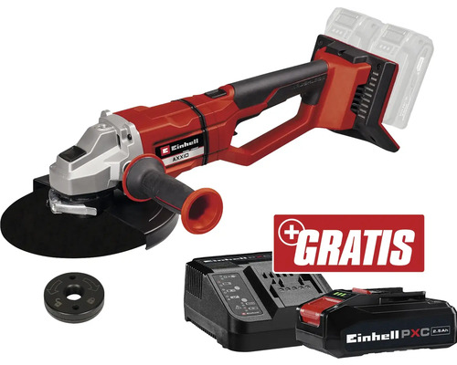 Einhell AXXIO Akku-Winkelschleifer-Set mit Ladegerät und Akku