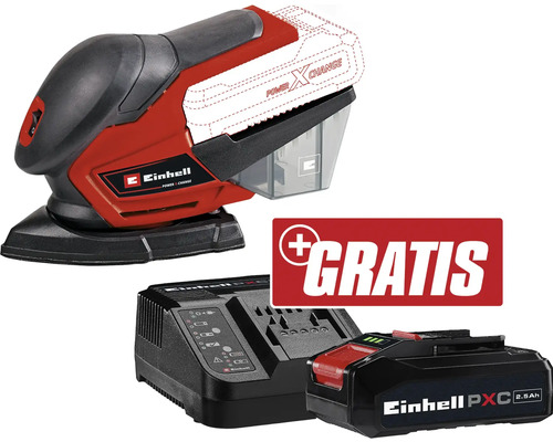 Einhell Akku-Exzenterschleifer mit Ladegerät und Akku