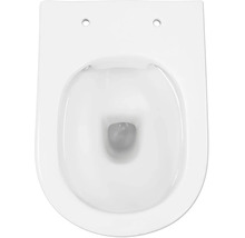 Wand-Tiefspül-WC aus Keramik in der Draufsicht.