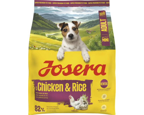 Josera Hundetrockenfutter mit Huhn und Reis für kleine, ausgewachsene Hunde