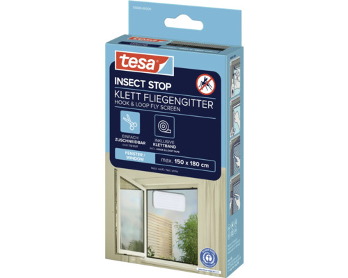 Tesa Insektenschutz Klett Fliegengitter Verpackung mit Größenangabe